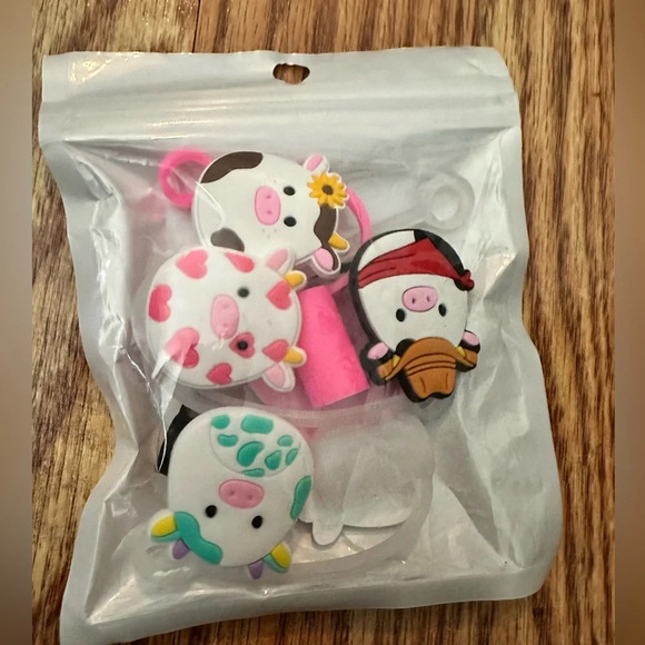 🆕  Reusable Cute Animal Straw Tips Covers - Picture 5 of 6